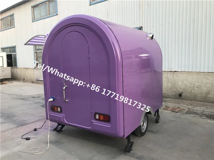 Carrinho de comida colorido personalizado, carrinho de sorvete móvel, caminhão de venda para venda