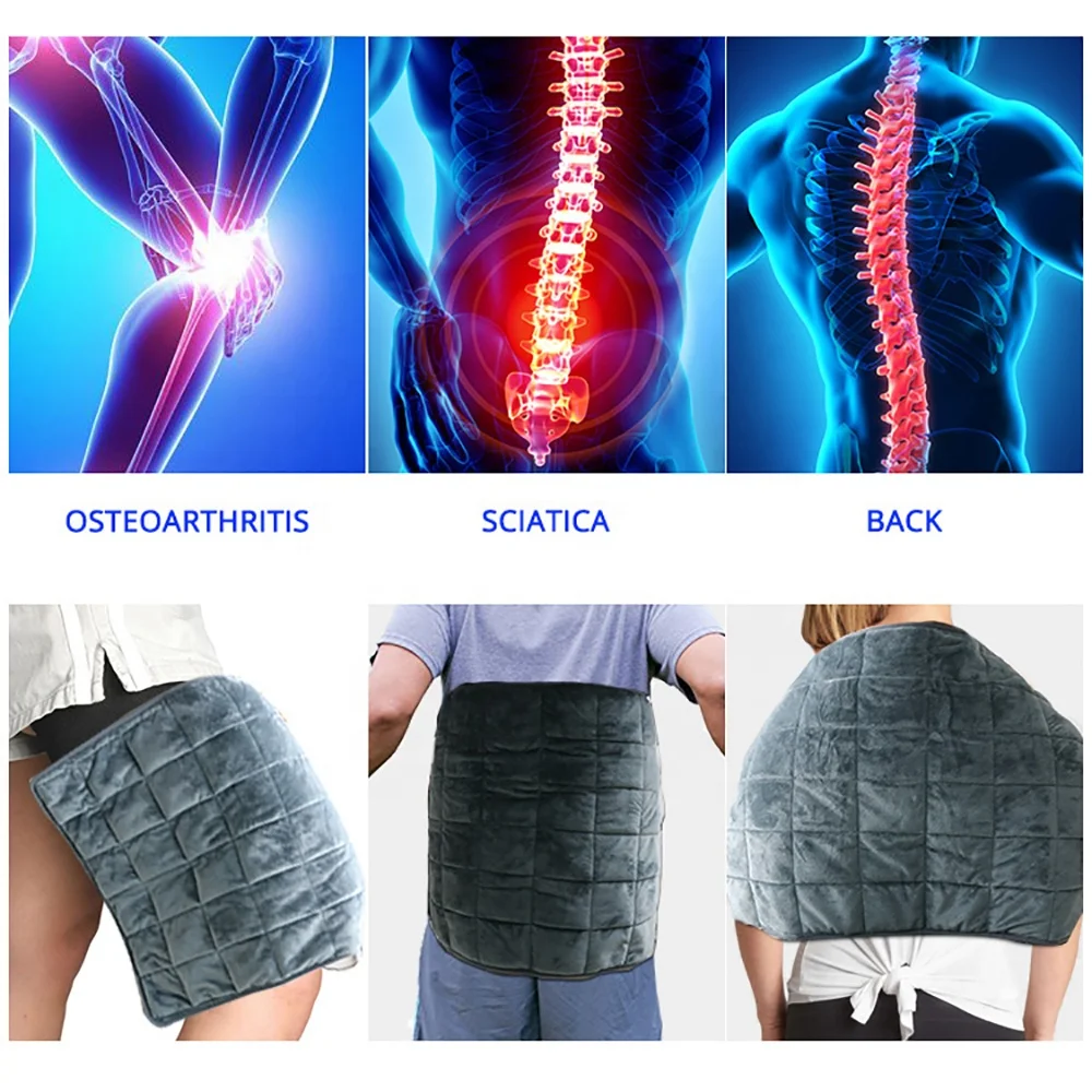 Washable Personal Care Body Warmer Therapy Pain Relief Back Heating Electric Blanket Crystal Super Soft 70W 45x85cm
