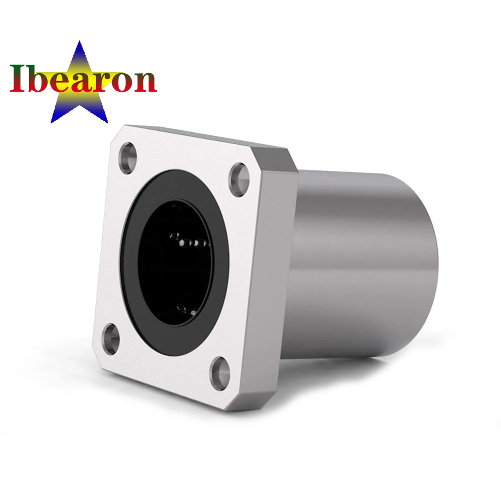 1PCS LMK10UU LMK12UU LMK13UU Standard Type Square Flanged Linear Motion Ball Bearing Seals On Both Side Resin Retainer