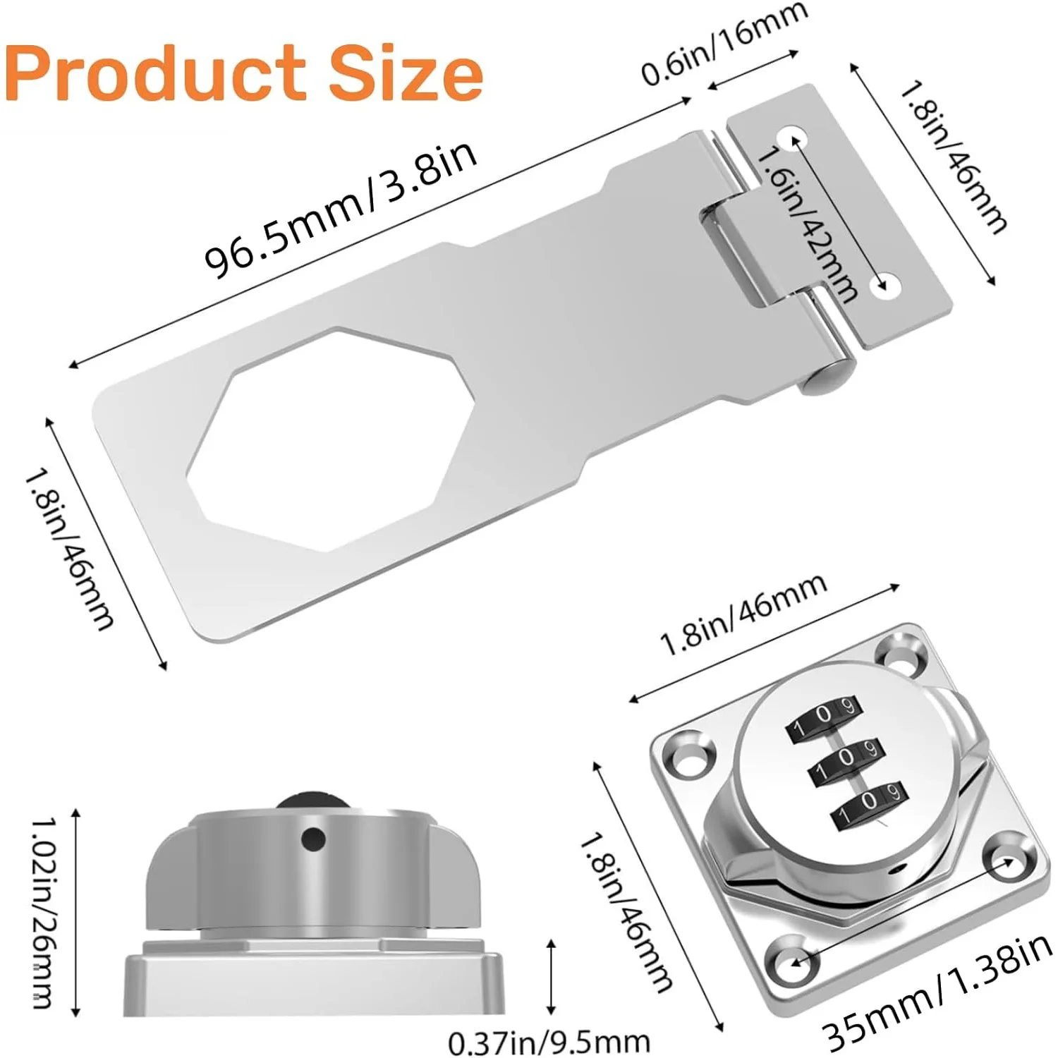 Password Wardrobe Toolbox Lock Plate Password Lock Multifunctional Lock