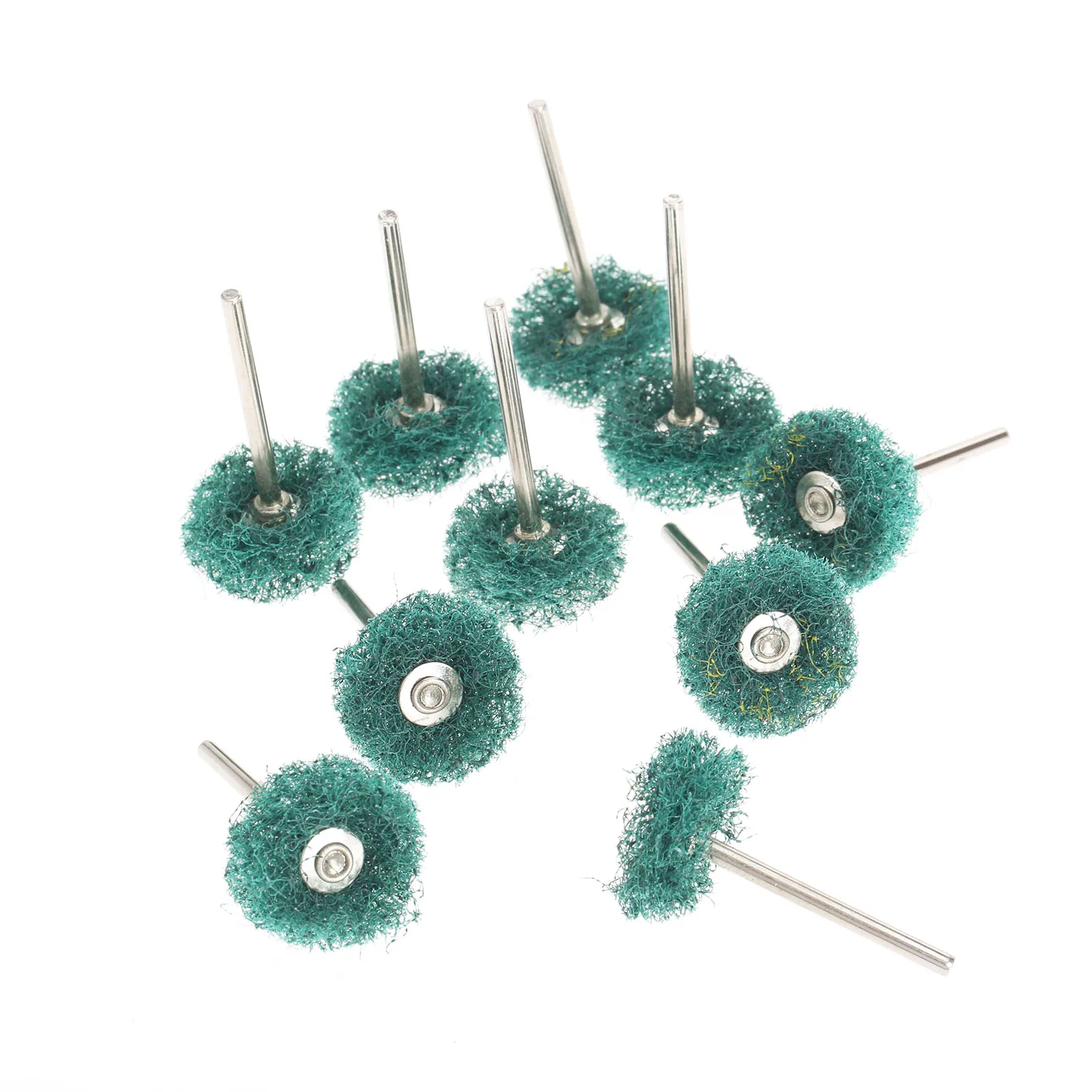 10Pcs 25mm Dremel Accessories Buffing Polishing Wheel Buffing Pad Brush Dremel Rotary Tool 3mm Shank for Polishing Sanding