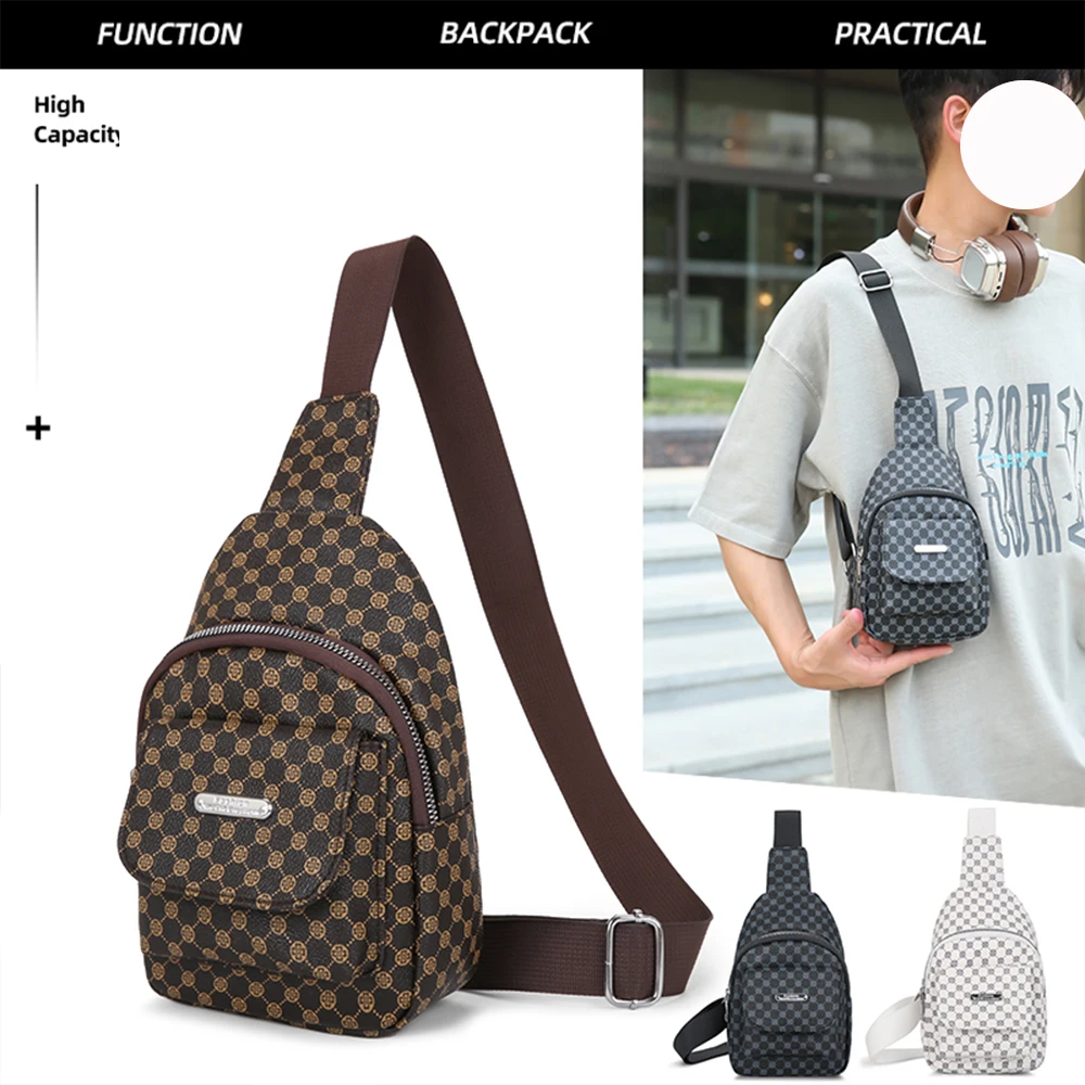 

Men's Chest Bag, Simple, Lightweight, Multifunctional, Daily Commute Phone Bag, Casual Waist Bag, Flap Design Shoulder Bag