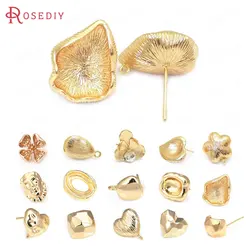 18K Gold Color Brass Square Stud Earrings Pins Earrings Women's Earrings High Quality Diy Accessories Rosediy official-website