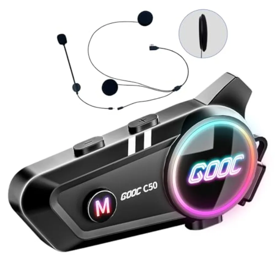 

Motorcycle Bluetooth Headset Helmet Speakers Long Battery Life Helmet Headphone with Noise CancellationandMusic Sharing Ultra-T