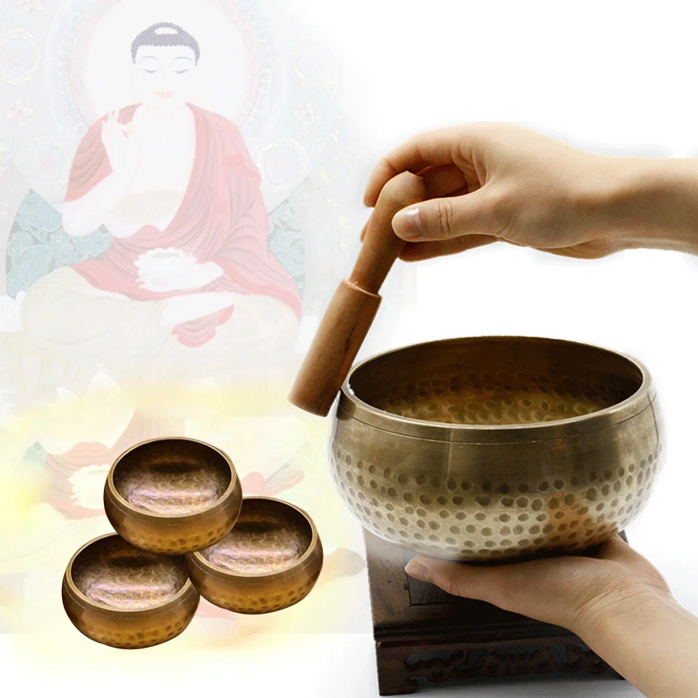 Tibetano sanscrito canto ciotola Yoga meditazione Qing Buddha Nepal Chanting Bowl