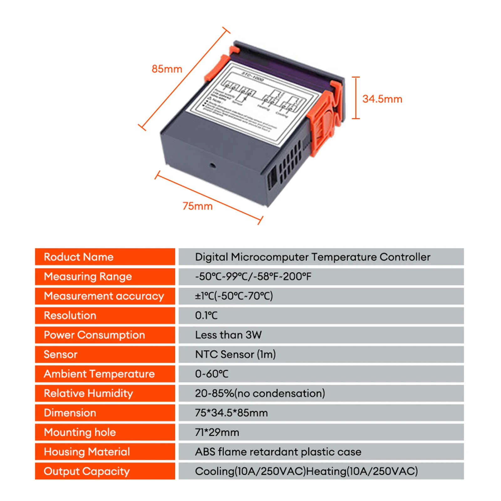 DC12V DC24V AC110-220V LED Digital Thermostat for Incubator Temperature Controller Thermostat regulator Relay Heating Cooling