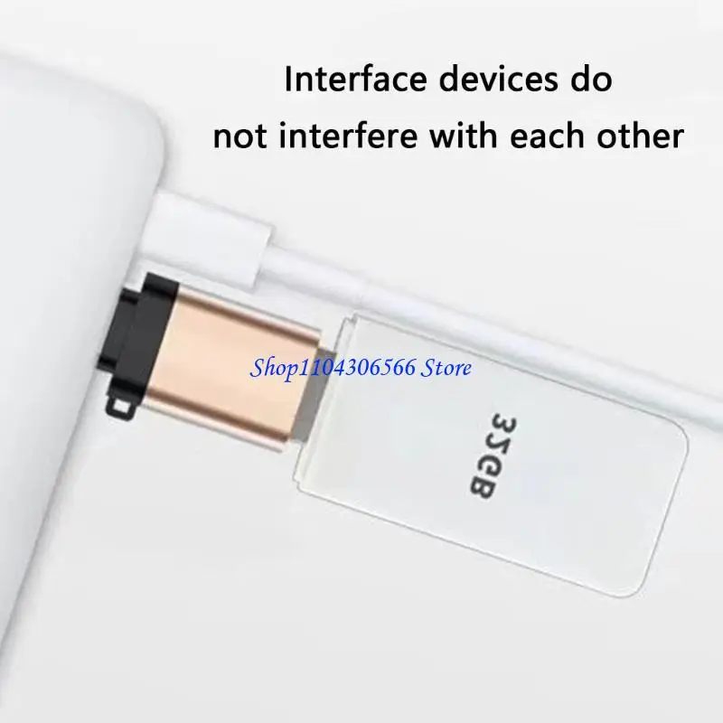 

02DD Portable Type C To USB Converter With Enhances Durability Supports External Storage Devices And Fast Charging Protocols