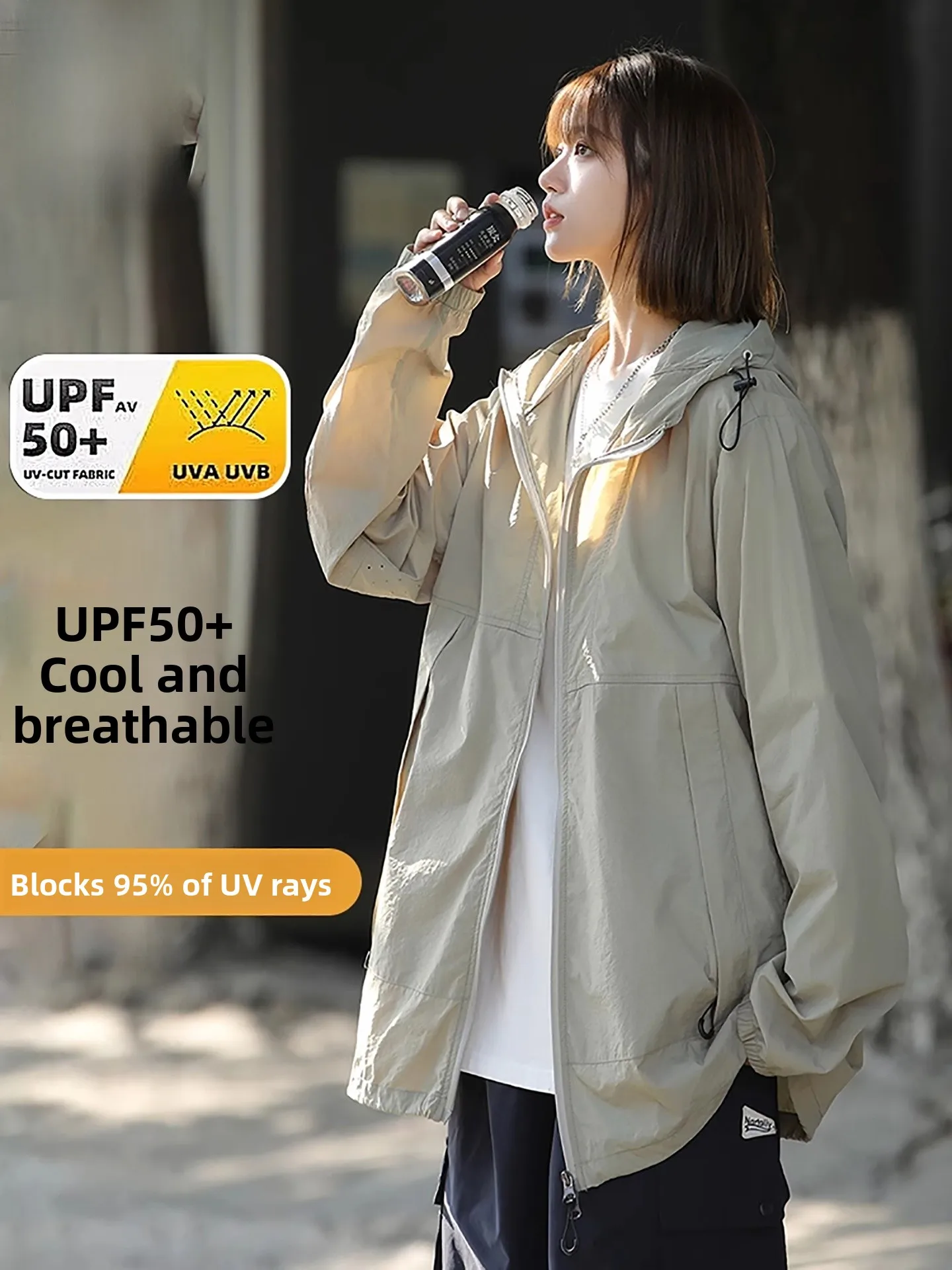 

TUCANO Woodpeer UPF50 Ice Silk Thin Outdoor Fiing Sun Protection Clothing ex Couples Light Weight UV Protection