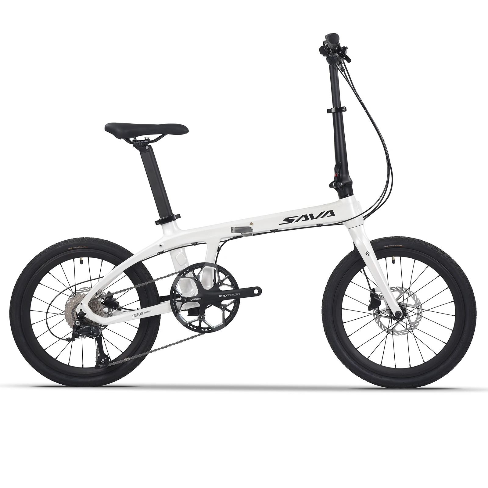 

SAVA Carbon Fiber Folding Bike 22 Speed/20 Speed/9 Speed, Adult Outdoor Cycling Bike 20 Inch Dual Disc Brakes