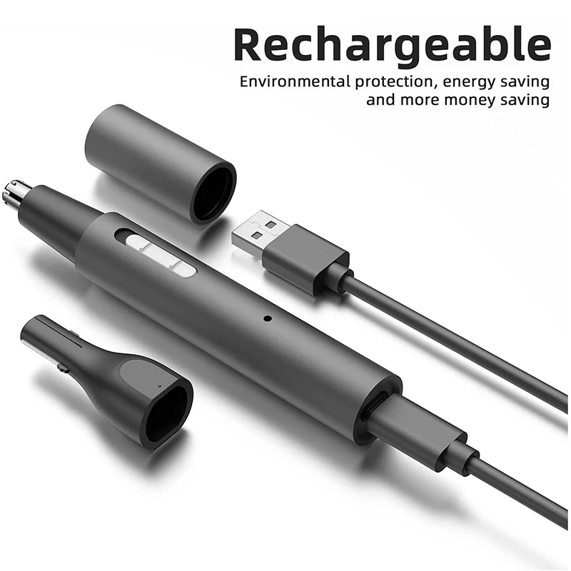 

Электрический триммер для волос в носу и ушах для мужчин, безболезненная перезаряжаемая машинка для стрижки бакенбардов, бровей, бороды 3 в 1, бритва, новинка 2025 года, хит продаж