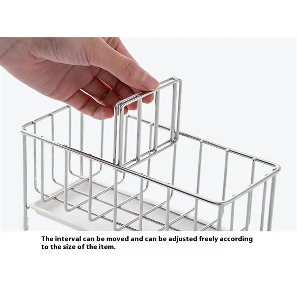 Kitchen Sink Sponge Holder Storage Rack for Sink Kitchen Sink Organizer Anti-Rust Sink Sponges Scrubbers Soap Dish Rack