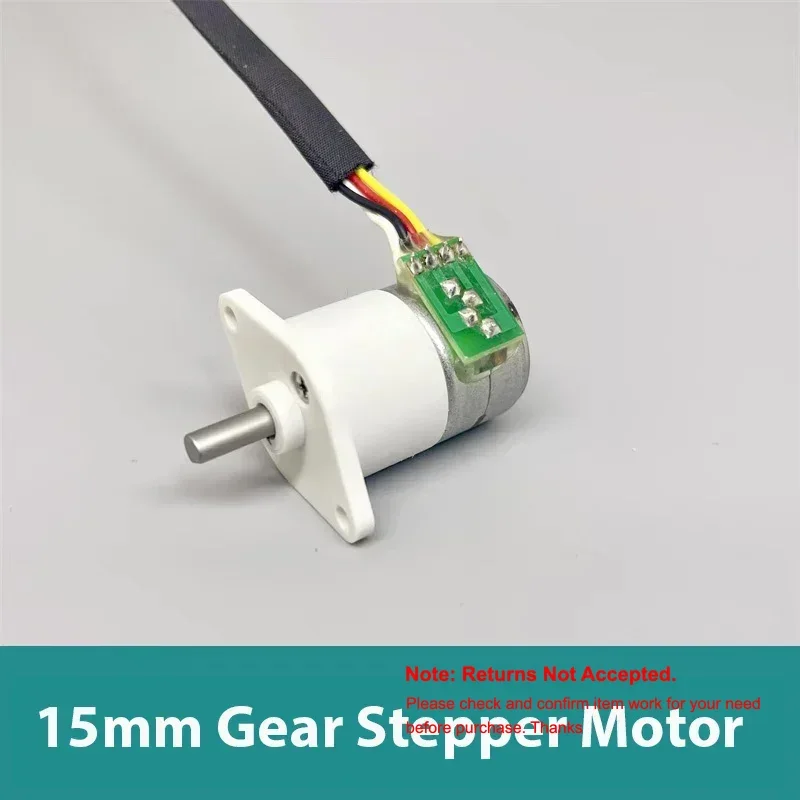 DC 5V Precision15BY 15mm Diameter Gearbox Gear Stepper Motor 2-phases 4-wire Stepping Motor for Monitor Camera PTZ Gimbal