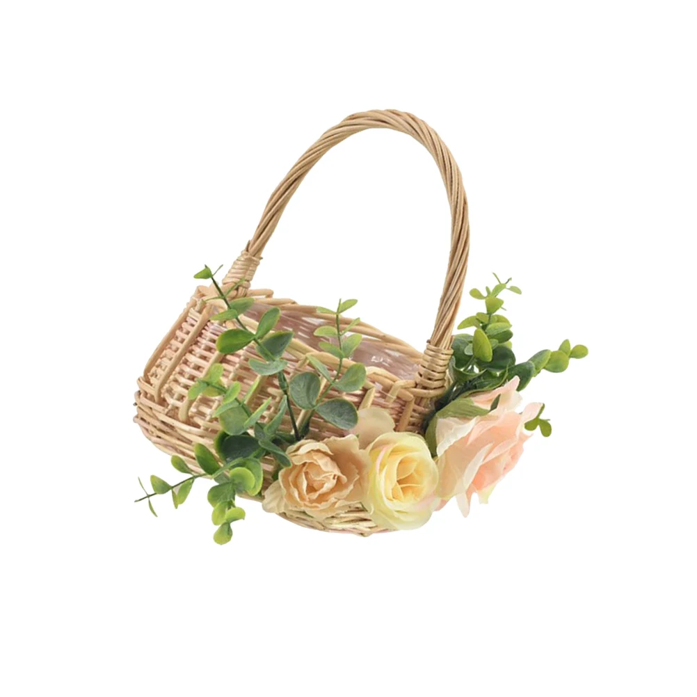 

Weddings Flower Basket Props Retro Decor Blumenkorb Junge Geschenkkorb Romantic