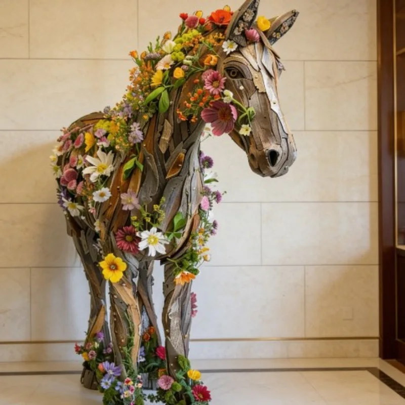 Crafts Spring Festival sculpture animal modeling large garden landscape New Year shopping mall 3