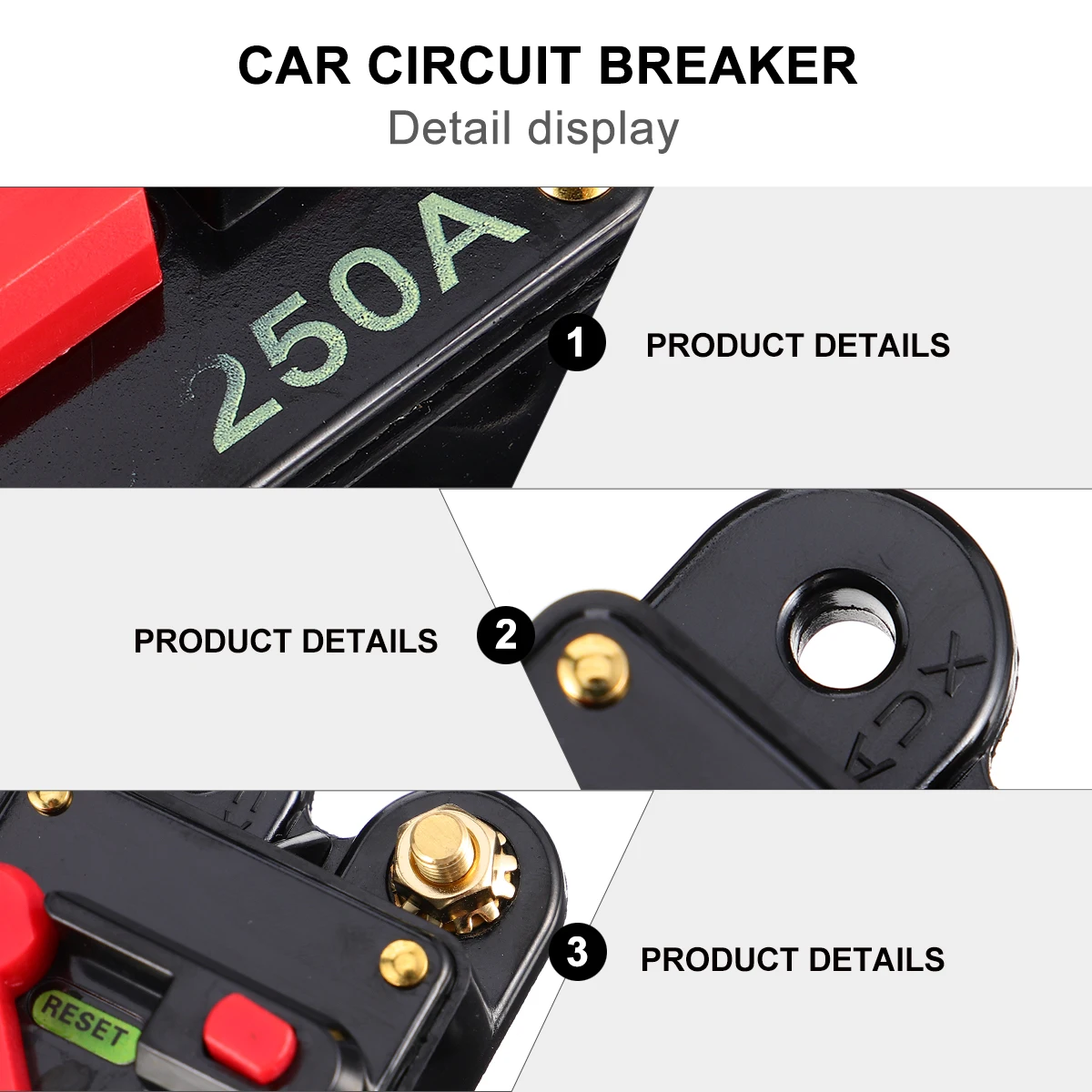 

Self-recovery Circuit Breaker Car Circuit Breaker Car Audio Refit Circuit Breaker Fuse Inverter Car Resetable Circuit Breaker
