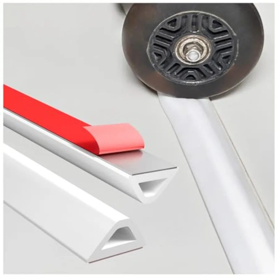 

Collapsible Shower Threshold Water Dam - 67in Self-Adhesive Silicone Barrier for Wet-Dry Separation - Flexible Splash Guard for