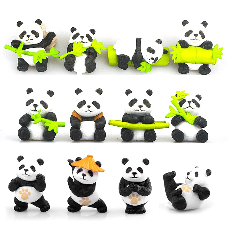 New Cute Panda Design Car Console Ornaments Microlandscape Office Desk Small Landscape Office Home Decoration Crafts Model