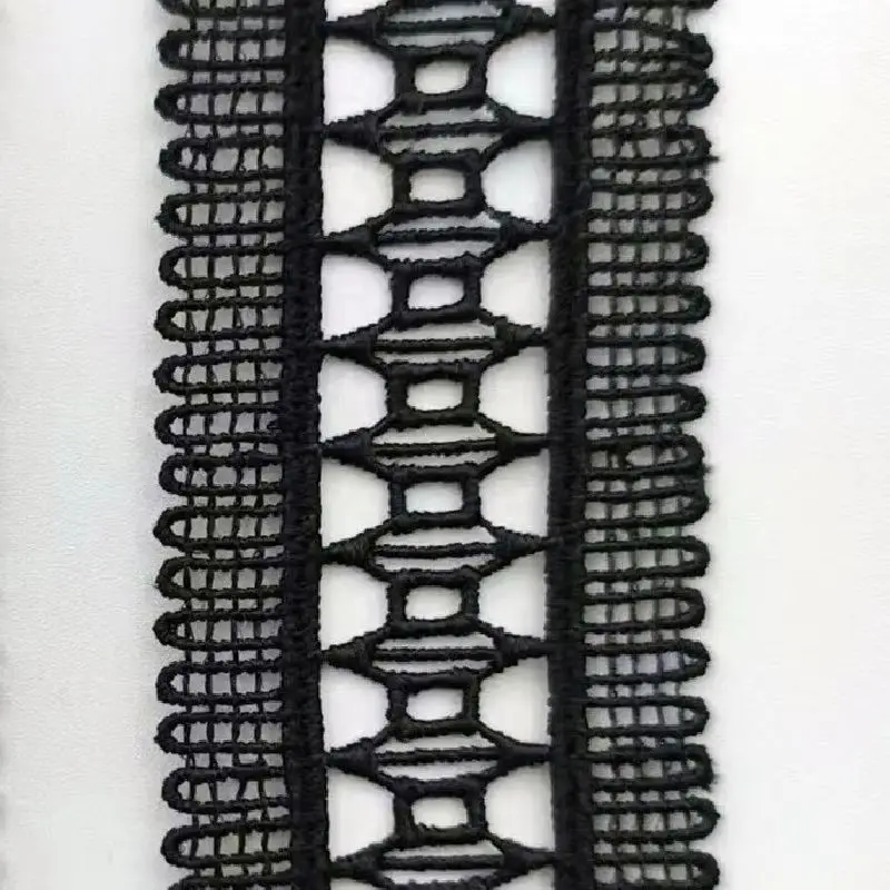 

1-ярдовая белая/черная швейная кружевная бейка, вышитая кружевная ткань, лента, отделка платья, принадлежности для костюмов, сделай сам, ремесло