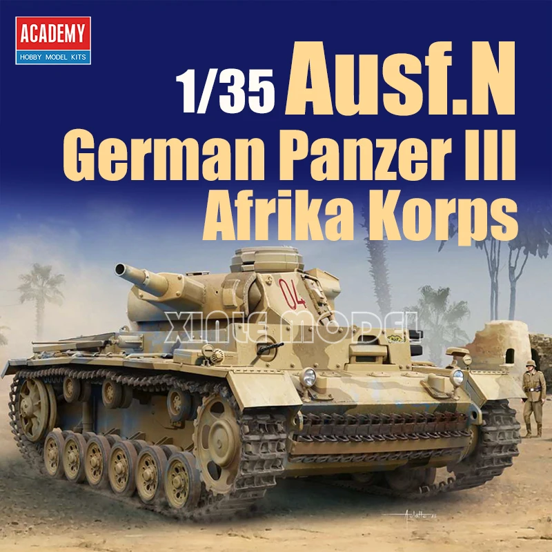 

Академия сборки Масштаб игрушек «сделай сам» Модельный комплект 13567 Panzer III Ausf. Н Afrika Корпс 1/35
