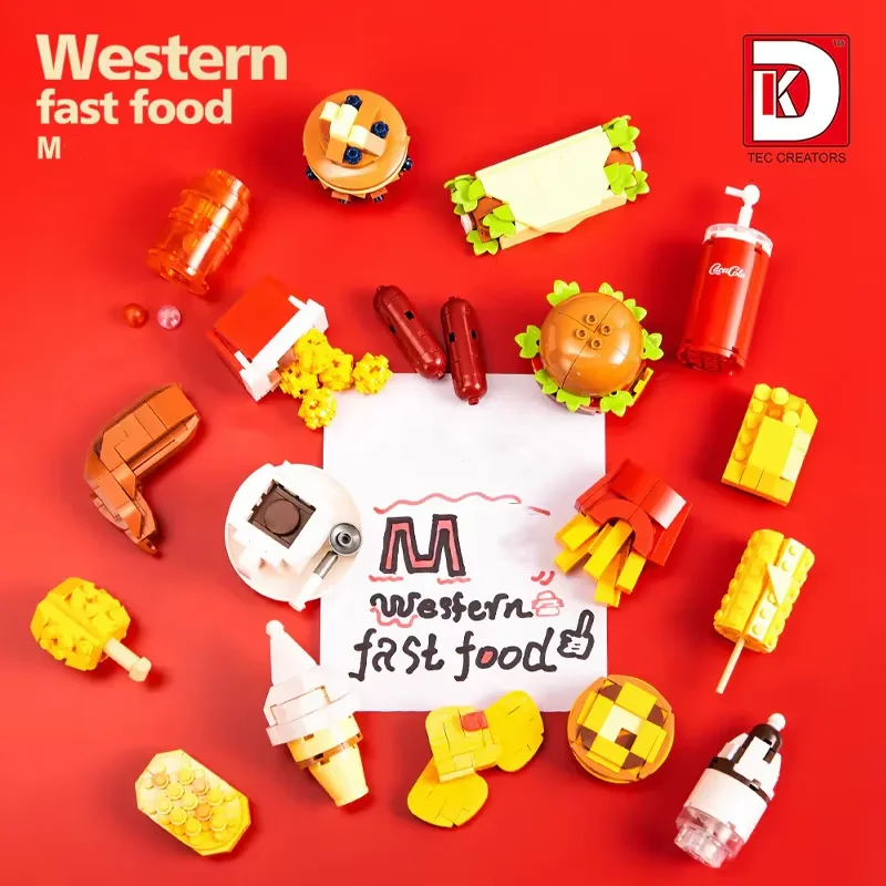 Juego de Cocina de Juguete para Niños, Simulación de Hamburguesas, Pizza y Papas Fritas, Juego de Imitación de Comida, Juego de Cortar, Juguete Interactivo Montessori, Regalo