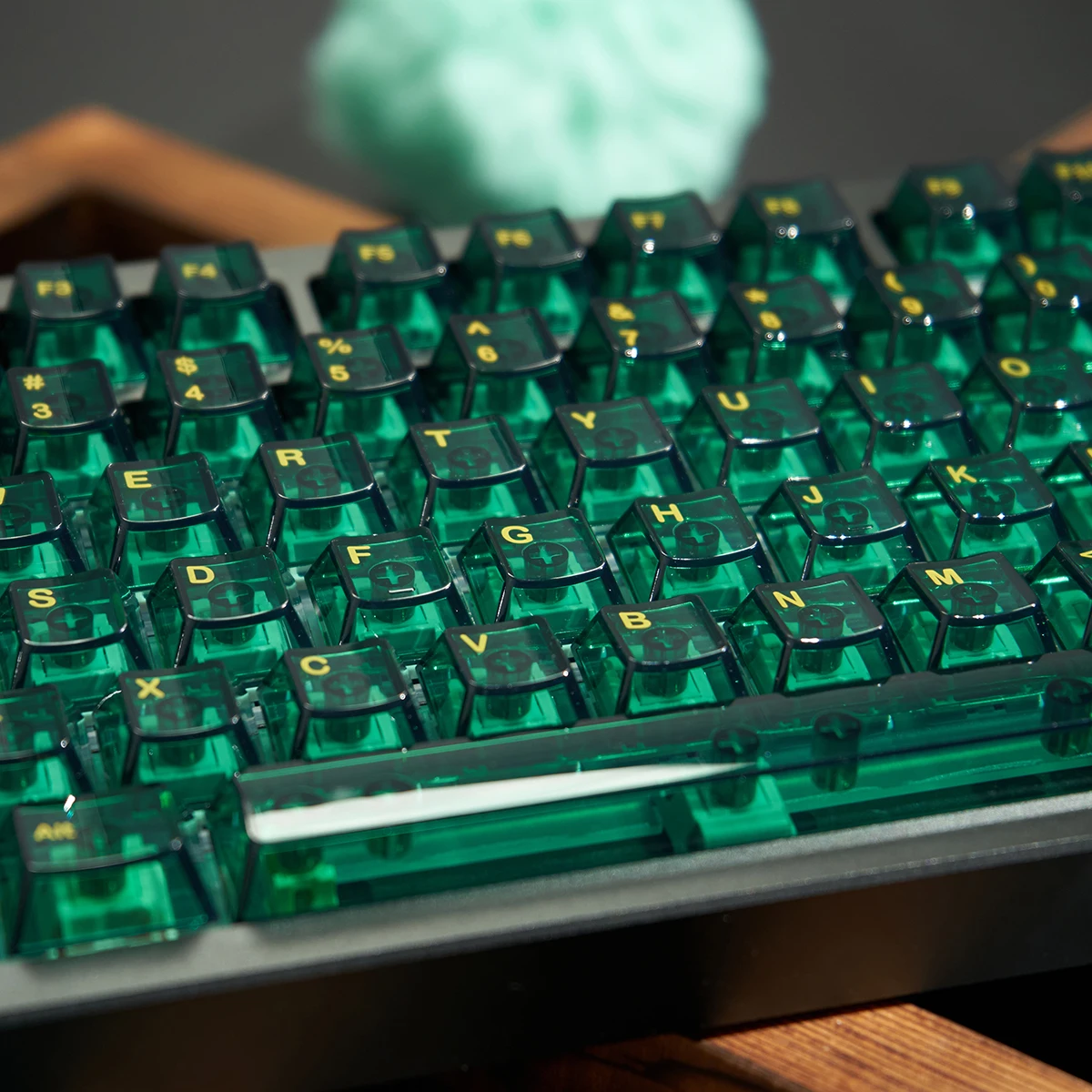 Imagem -02 - Cap Chave Transparente Definido para Teclado Mecânico pc Cereja Keycaps Perfil Verde e Rosa 157 Teclas