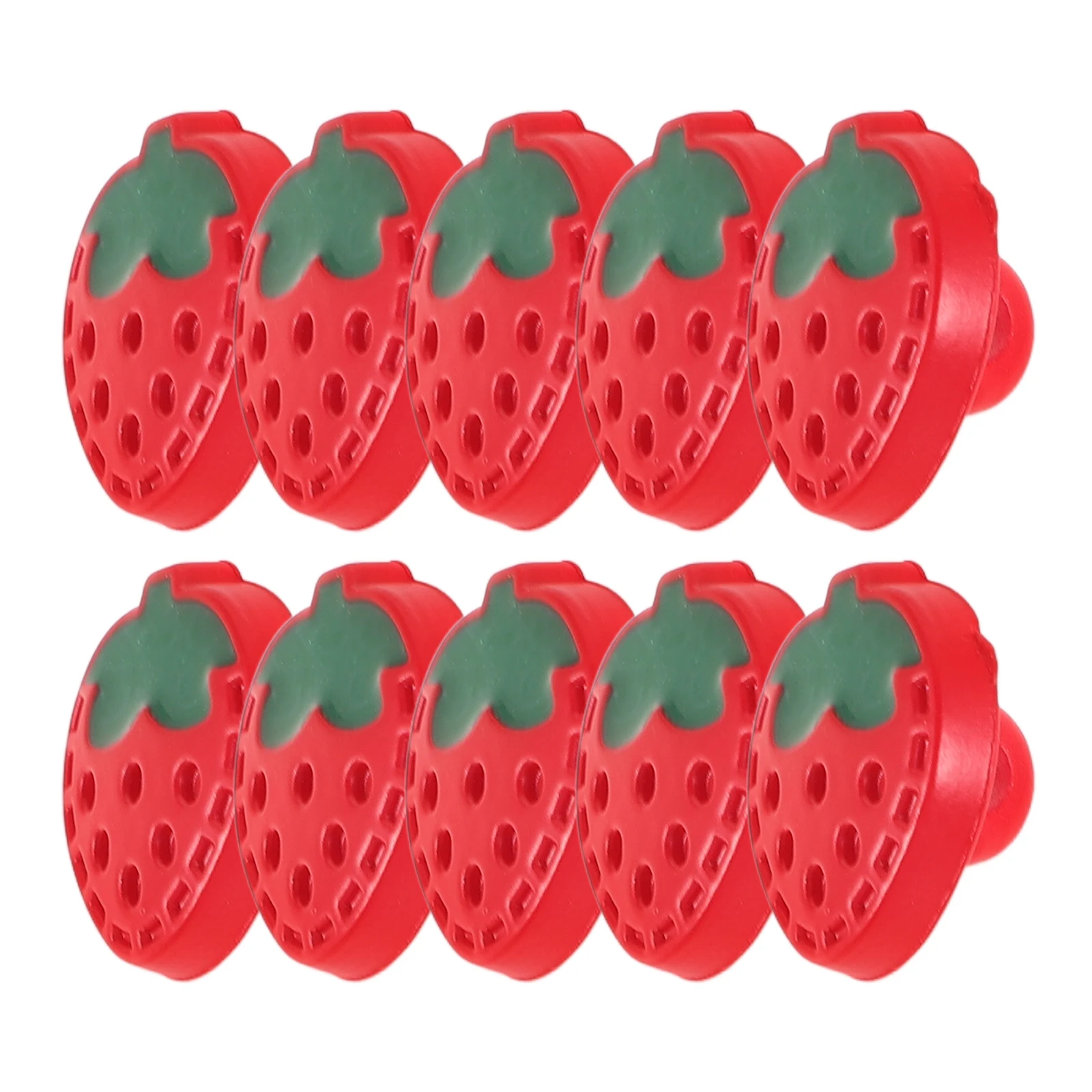 

10pcs Strawberry Buttons Red Cartoon Decorative Embellishment for Baby Girls Sweater Snap Plastic Craft Accessories