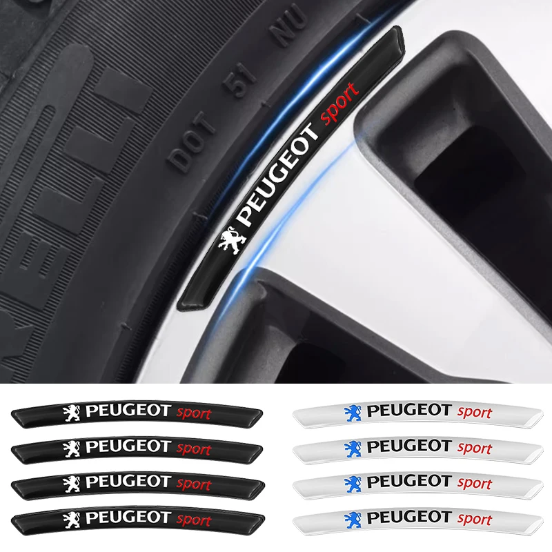 

4 шт., алюминиевые наклейки с логотипом автомобиля, украшение для ступицы колеса для Peugeot 407 408 5008 4008 607 106 307 2008 3008 206 508 207 208