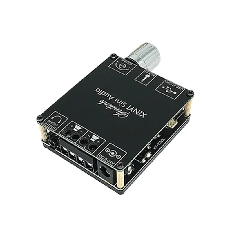 2*50W ForBluetooth 5.0Power Amplifier Class D Audio 10W~200W HiFi Stereo Wireless Music Player MiniUSB Sound Card App DigitalAMP