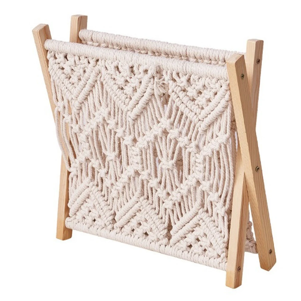 A51M-Magazine Rack Bohemian Style Magazine File Rack سلة تخزين المجلات #3