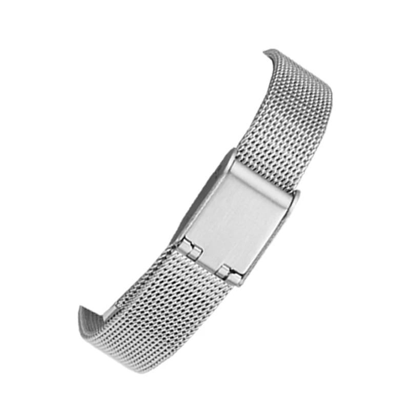 8mm 10mm 12mm 14mm 16mm Stainless Steel Watch Band Strap Bracelet Watchband Butterfly Clasps Silver Buckle For Women