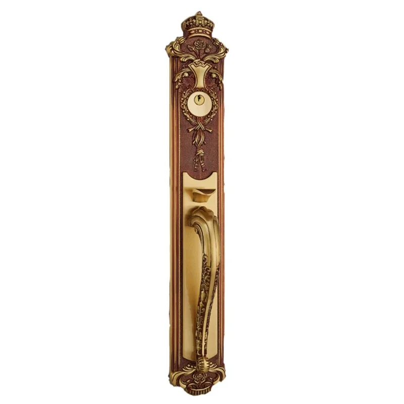 European-style all-copper villa door lock double open door American lock body all-copper lock cylinder household