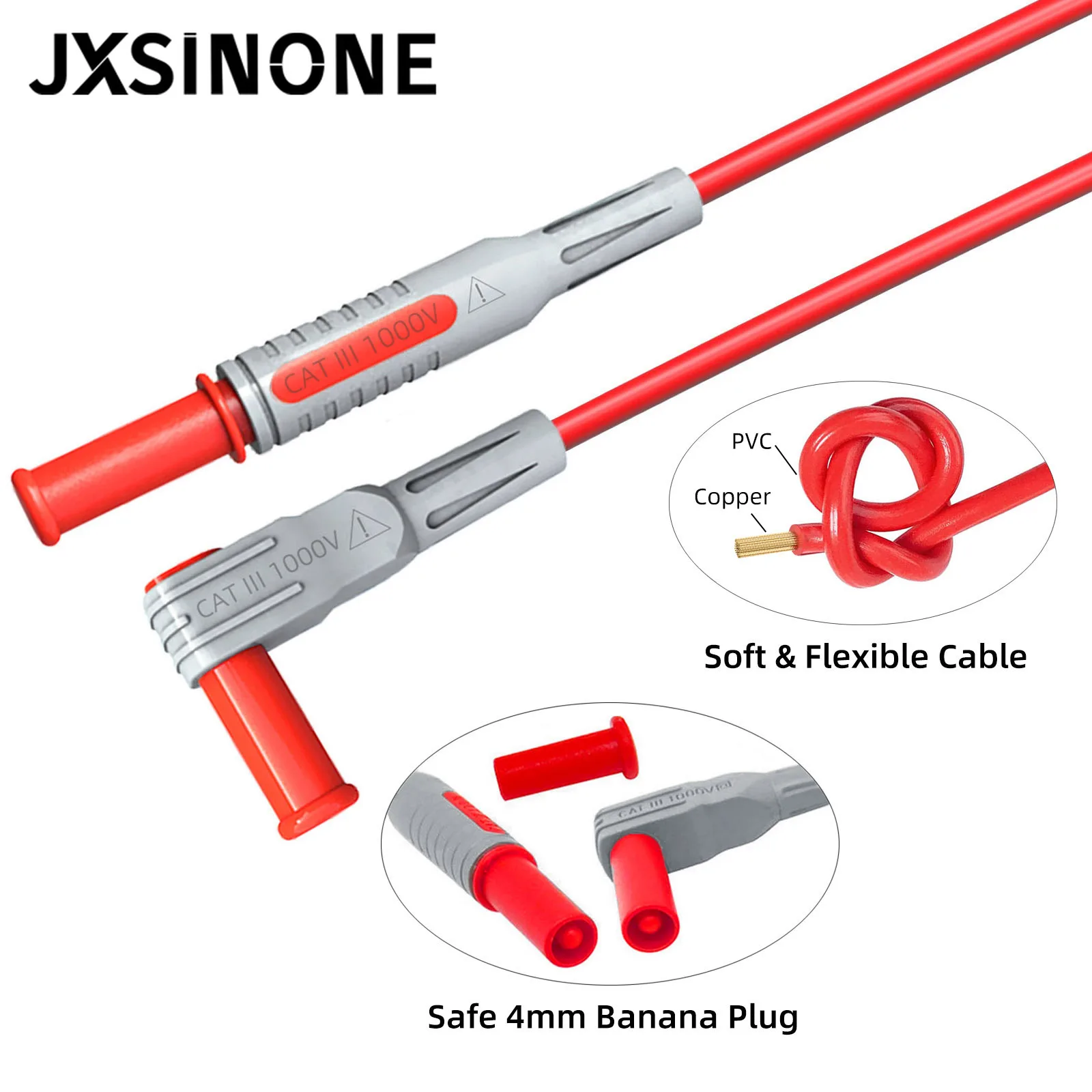 JXSINONE P1033B автомобильный мультиметр, комплект тестовых проводов со зондами для проколов проводов, 4 мм штекер типа «банан», тестовые провода, тестовые щупы