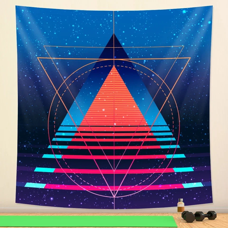 Psychedelic scene Mandala tapestry home decoration tapestry bed sheet Hippie Bohemian decorative yoga mat sofa blanket