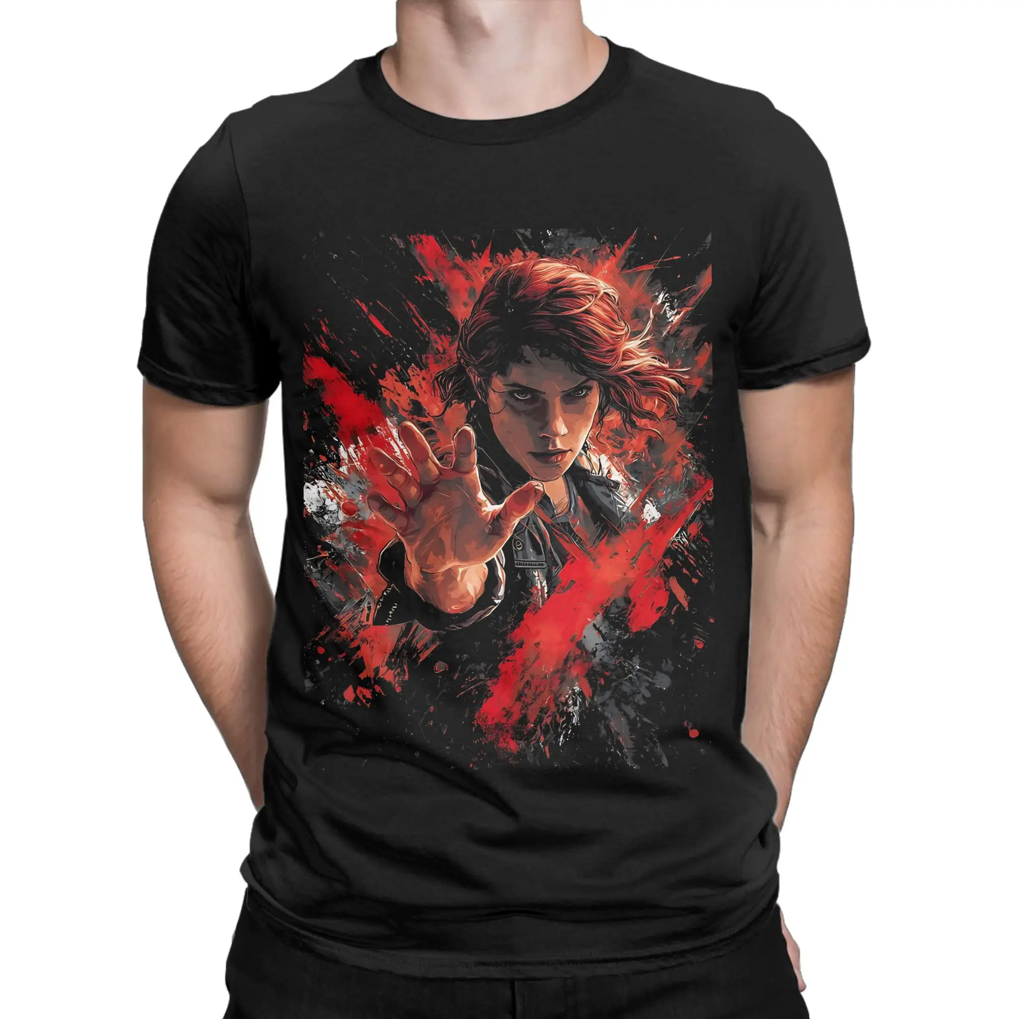 Jesse Faden Control Art Print Director of the FBC Design Oversized Shirt Graphic 100% Cotton T-Shirt control Tees Tops For Men