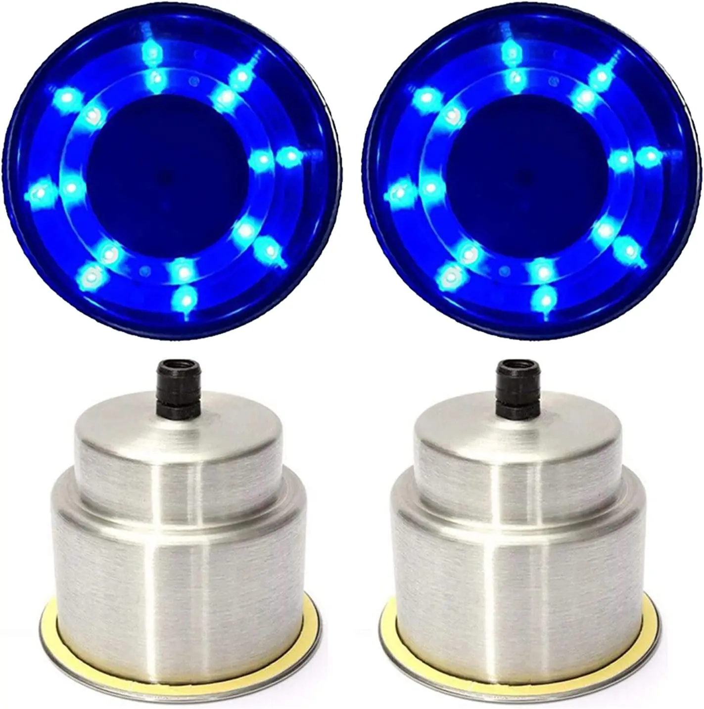 2 szt. Uchwyt na kubek ze stalowy kubek nierdzewnej uchwyt na napoje 12V LED wbudowany uchwyt na kubek do jacht morski/RV