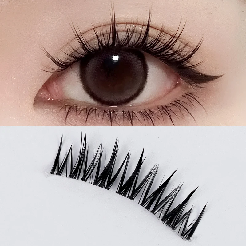 5 paia volume ciglia finte 3D ciglia finte a striscia completa fascia trasparente in un unico pezzo ciglia finte lunghe con ricciolo a C