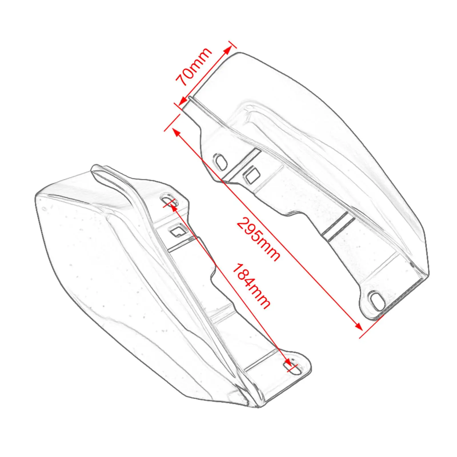 

Black Left Deflector Motorcycle Chrome for Touring and Trike models 2009-16 2009 2016