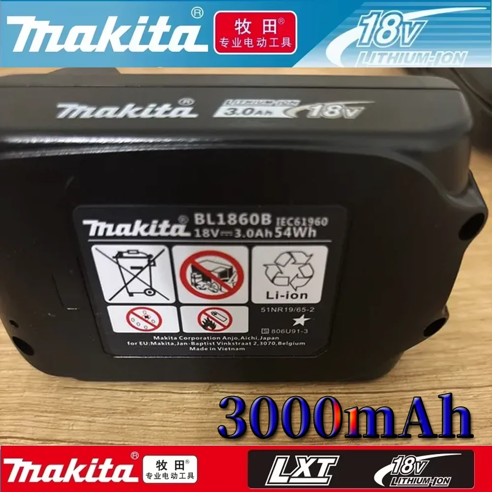 

100% original Makita 3.0Ah 18V Rechargeable Power Tools Battery For Makita 18V BL1830 BL1830B BL1840 BL1840B BL1850 BL1850B