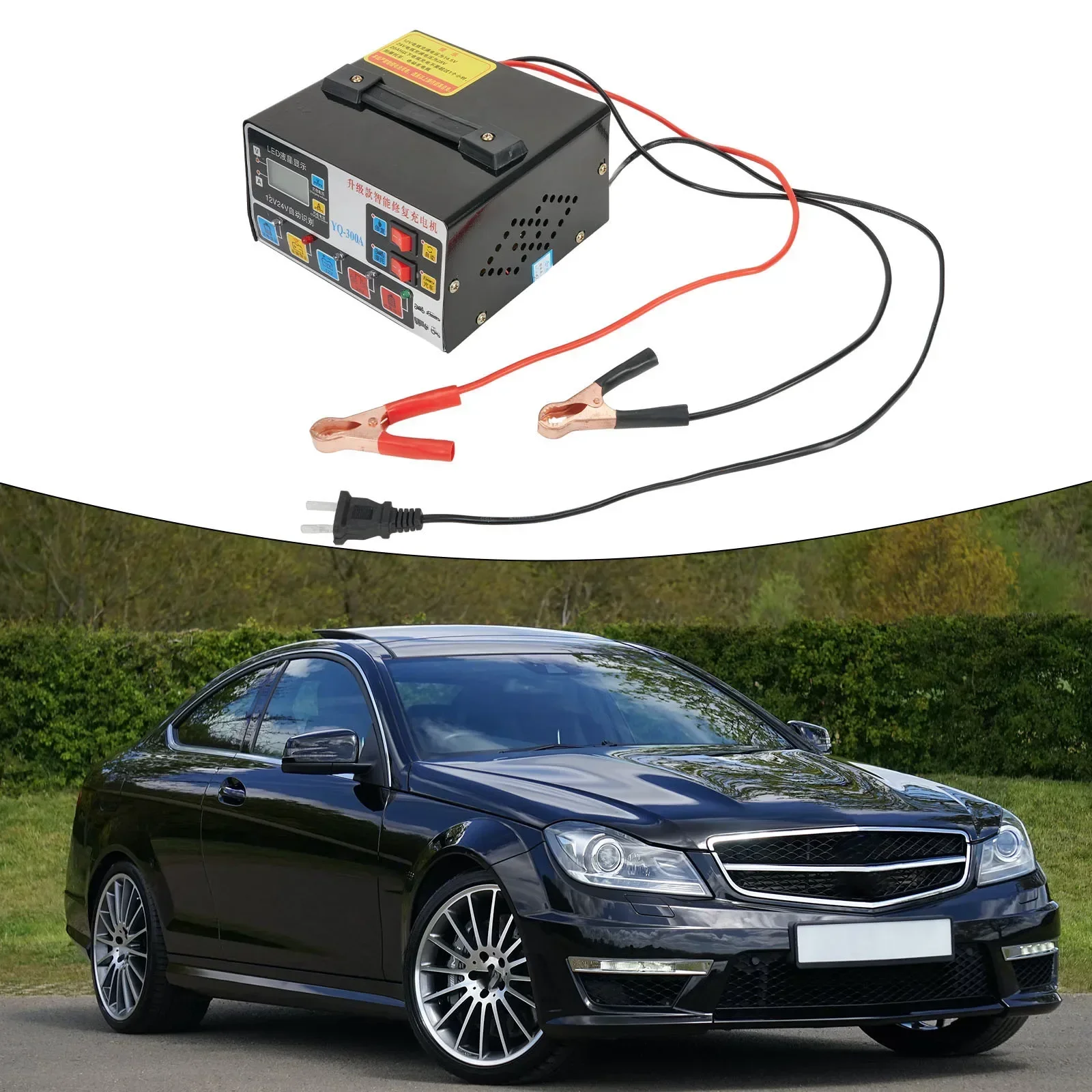 Smart Battery Charger for Car & Motorcycle | Automatic Identification | 12V & 24V | Pulse Repair & Trickle Charge