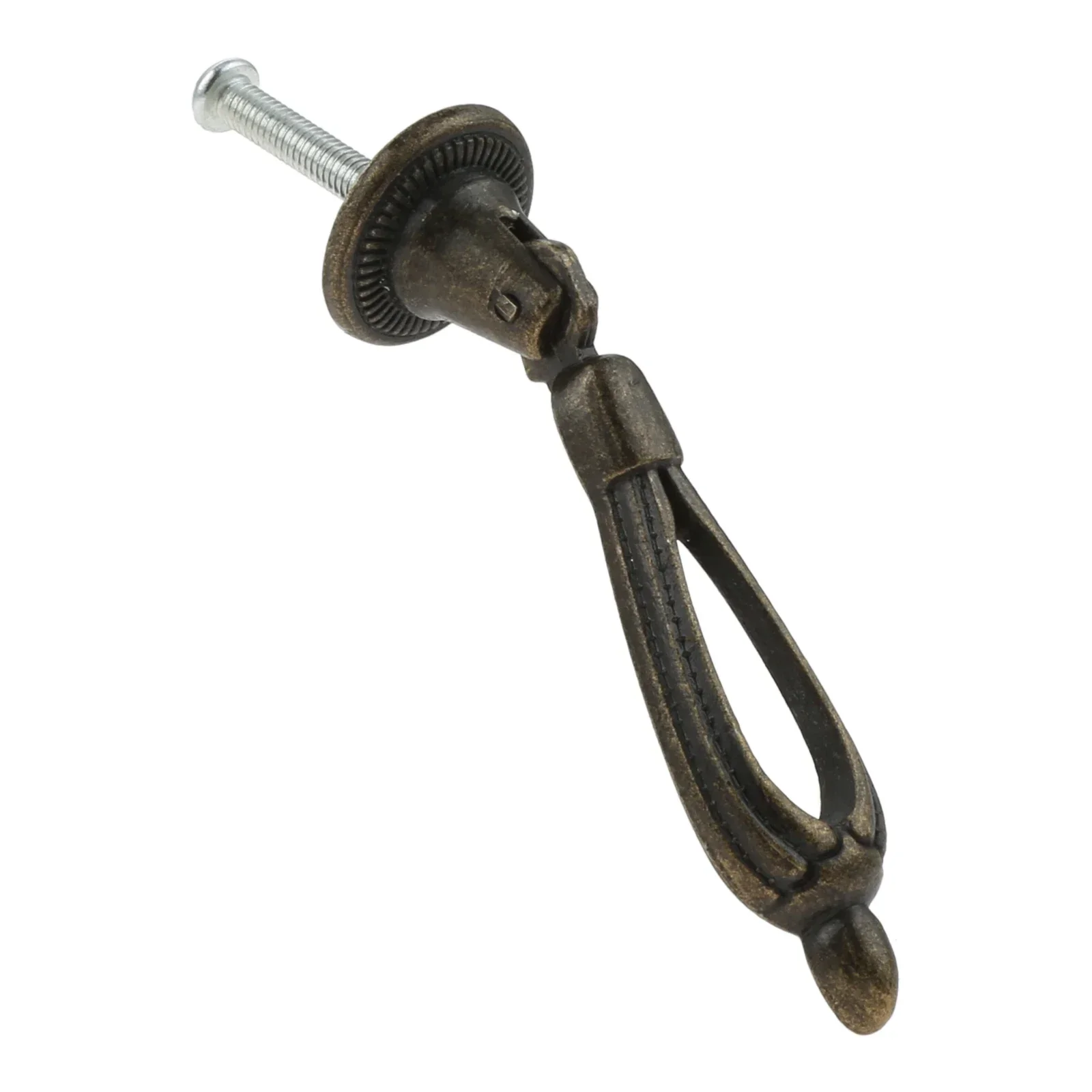 Pomos y tiradores de bronce antiguo para puerta armario cocina, aleación Zinc, caja cofre joyería, tirador ani