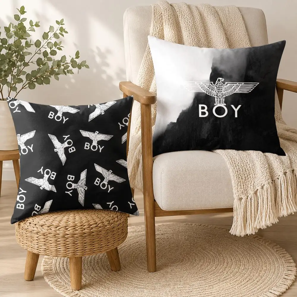 Brand B-BOY LONDON Logo Cushion Cover Square Decorative Throw Pillow 40x40cm For Sofa Bedroom Living Room Home Decor