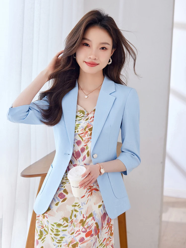 Ele Casual Lightweight Women's Summer Faion Midi Sve ket Detailing Polyester Fiber Thin Sle Commute Wind