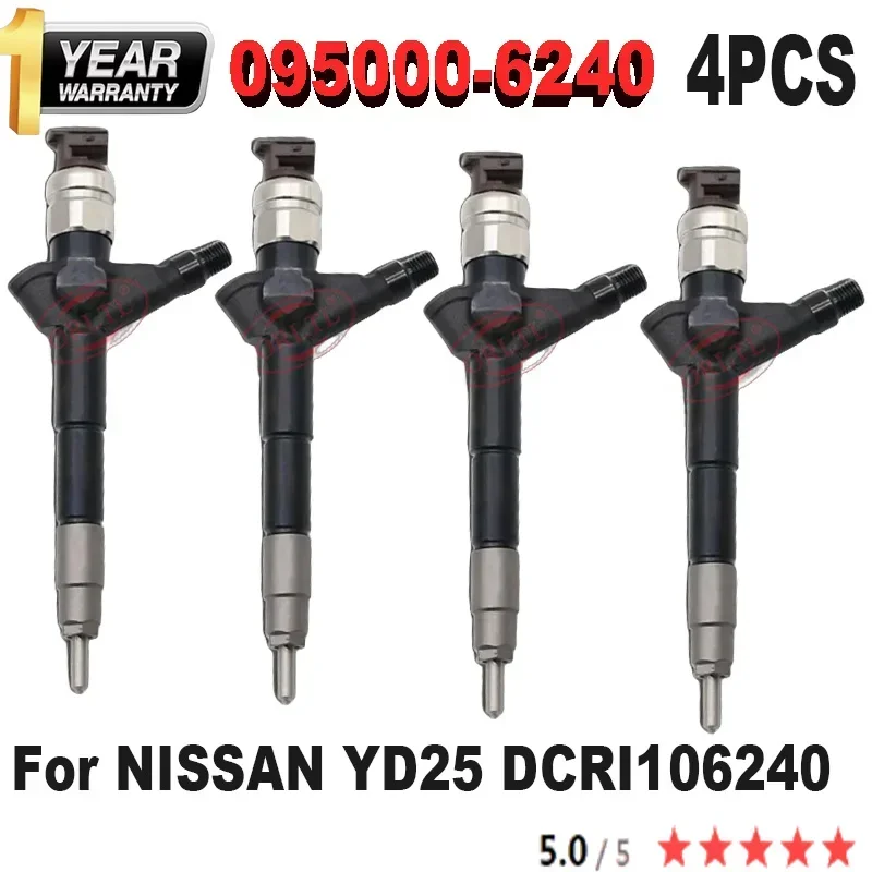 095000 -6240 DCRI 106240   Diesel Common Rail-brandstofinjector 0950006240   Ful-mondstuk 095000   6240 Voor Nissan NP300 CABSTAR 4 STUKS