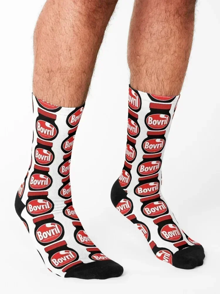 Bovril Illustration Socks sports stockings Climbing cool new year Women Socks Men's