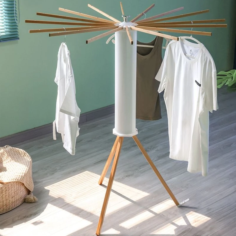 

Складные сушилки для балкона, напольная деревянная вешалка для одежды, передвижная сушилка для одежды для гостиной, портативная полка для хранения