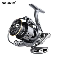 DEUKIO Spinning Fishing Reel Ultralight Max Drag 15kg Surfcasting Spinning Reel with Bait Feeder Saltwater Jigging Reels