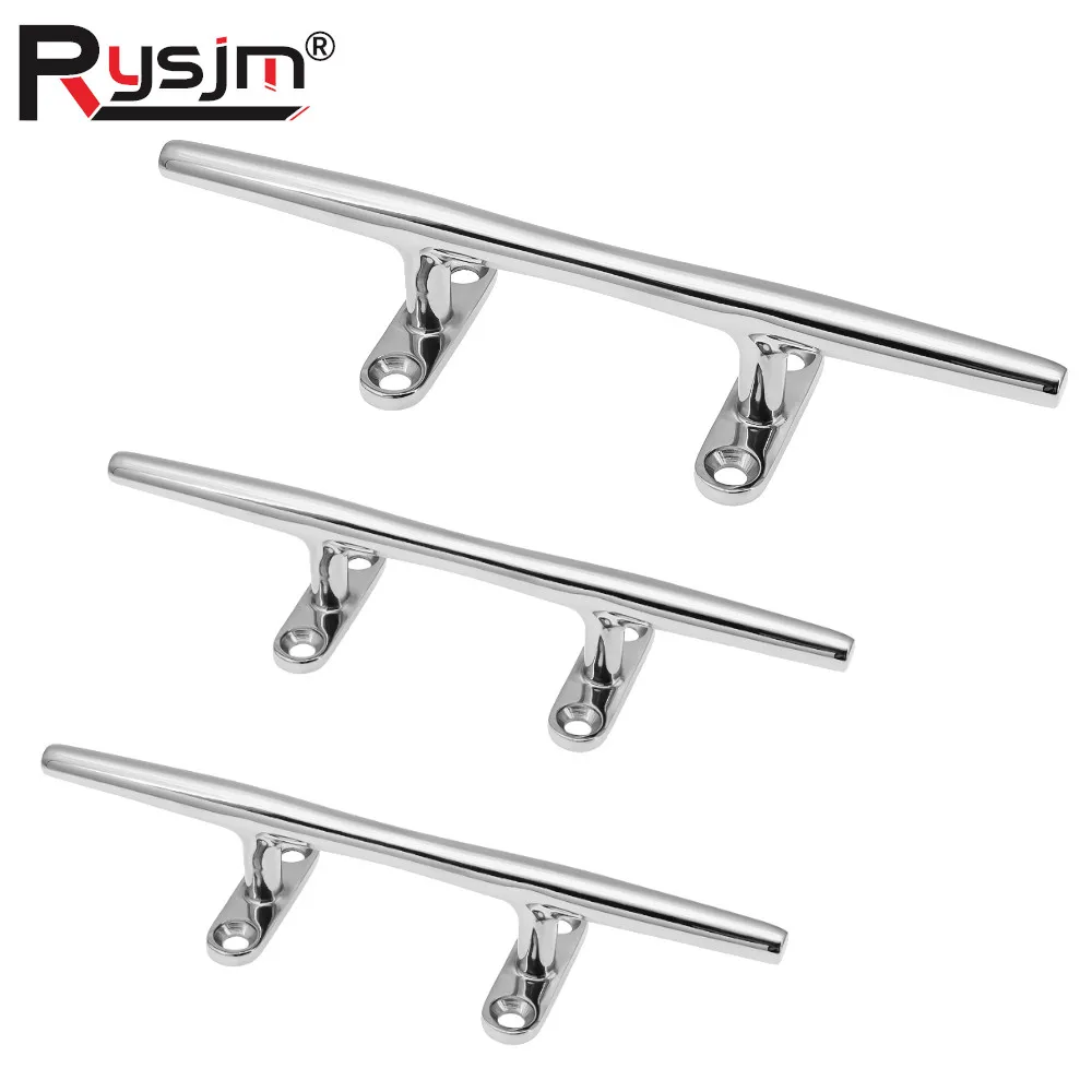 1 Piece 316 Stainless Steel Boat Deck Hollow Open Base Cleat Flush Mooring Cleat 5 inch To 10 inch For Marine Yacht Ship