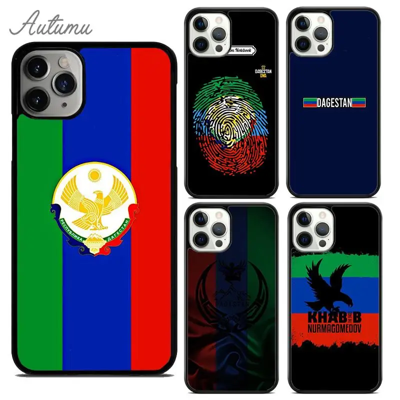 Dagestan Flag Coat Of Arms Phone Case for iPhone 15 16 SE2020 11 12 13 14 Pro Max mini 6 7 8 Plus Cover coque Fundas Shell