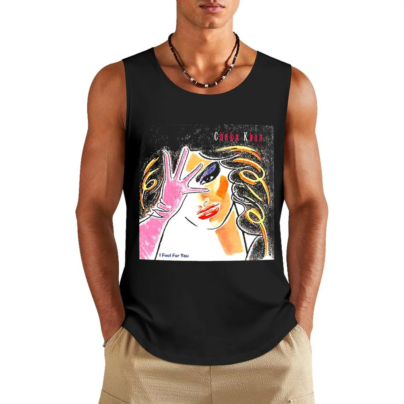 Chaka Khan сценический вокализатор Funk Band Руфус дезигн Ретро волнистый Топ жилет мужские топы для фитнеса