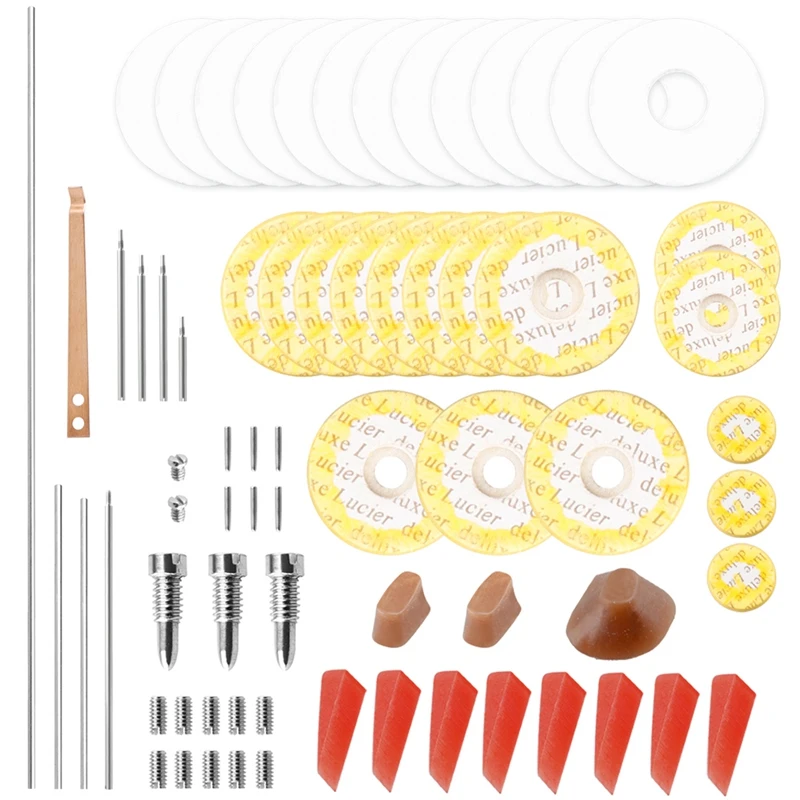 10 Pieces Flute Repair Parts Set Shaft Rods Flute Button Protection Pads Flute Accessories